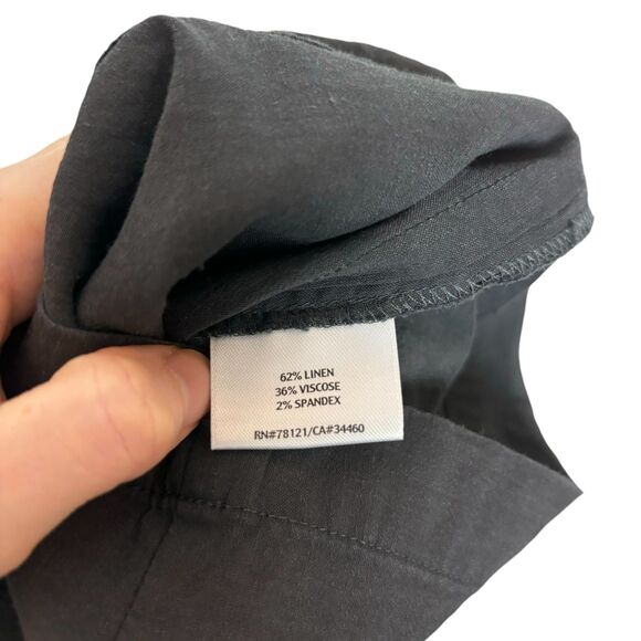 Eileen Fisher Gray Linen Blend Pants Women's Petite 6 - Picture 5 of 5